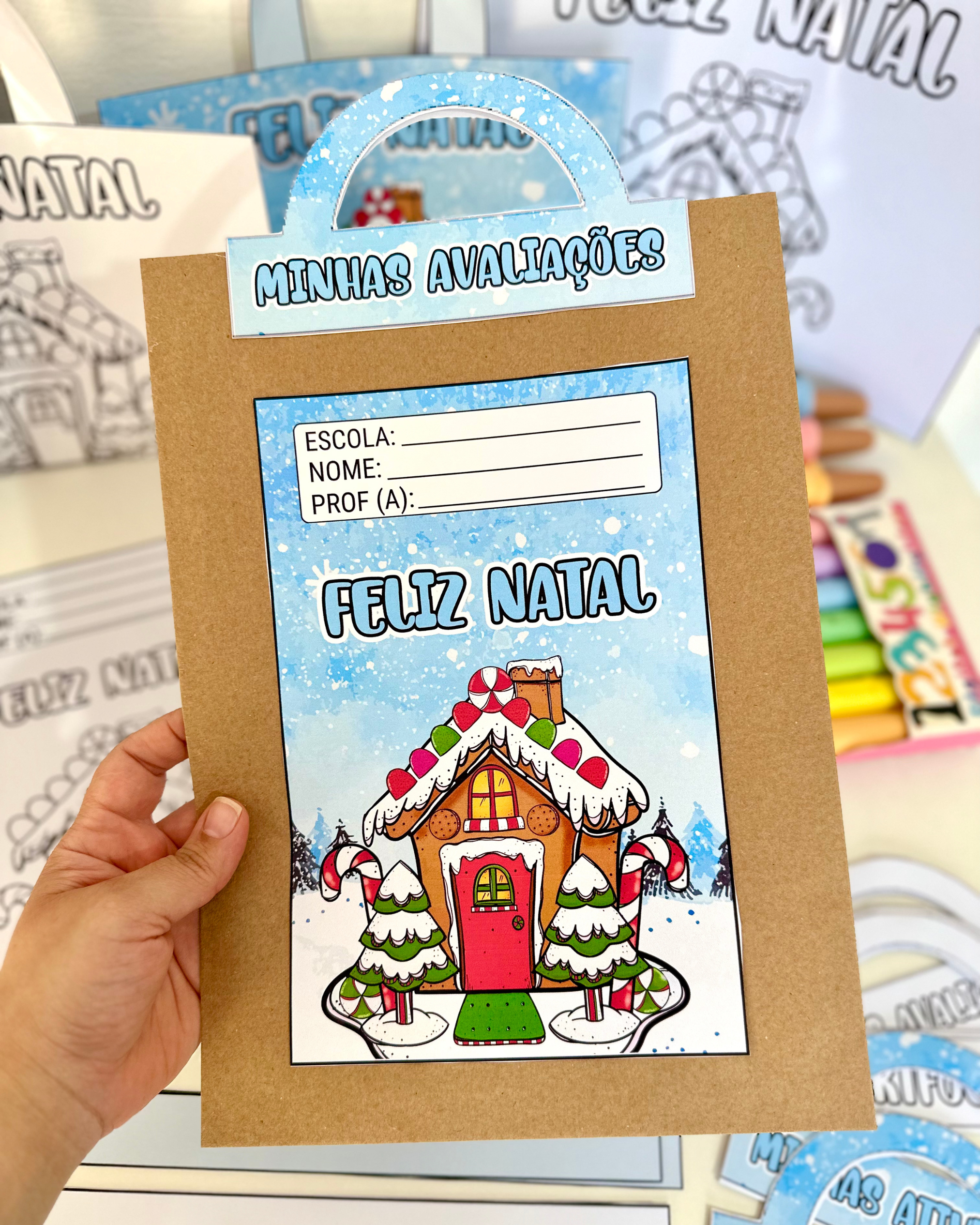 Kit Capas de Atividades - Casinha de Natal - Imagem 2