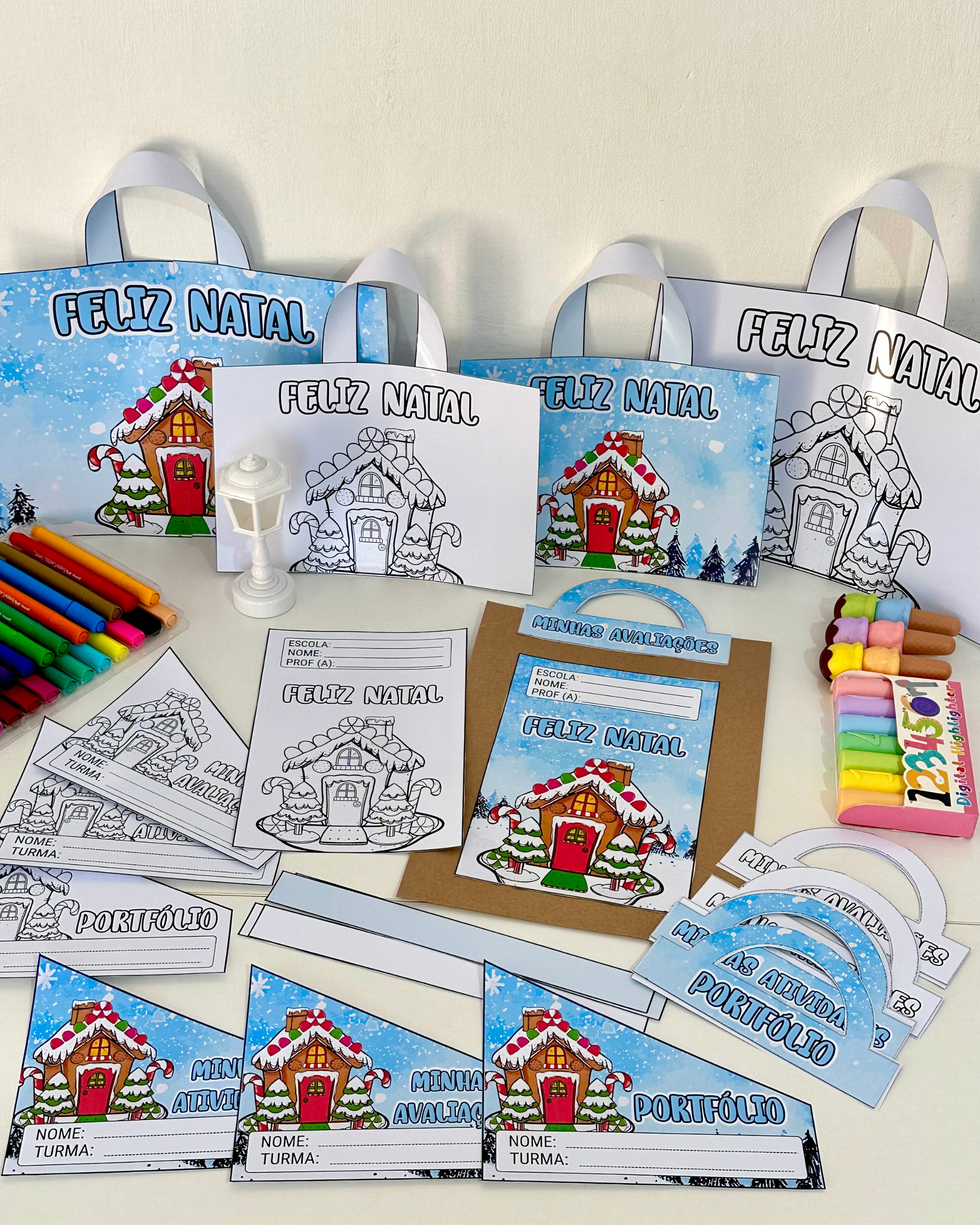 Kit Capas de Atividades - Casinha de Natal - Imagem 5