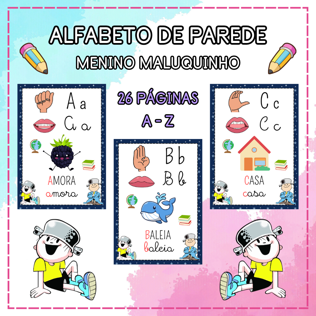 Alfabeto de Parede - Menino Maluquinho