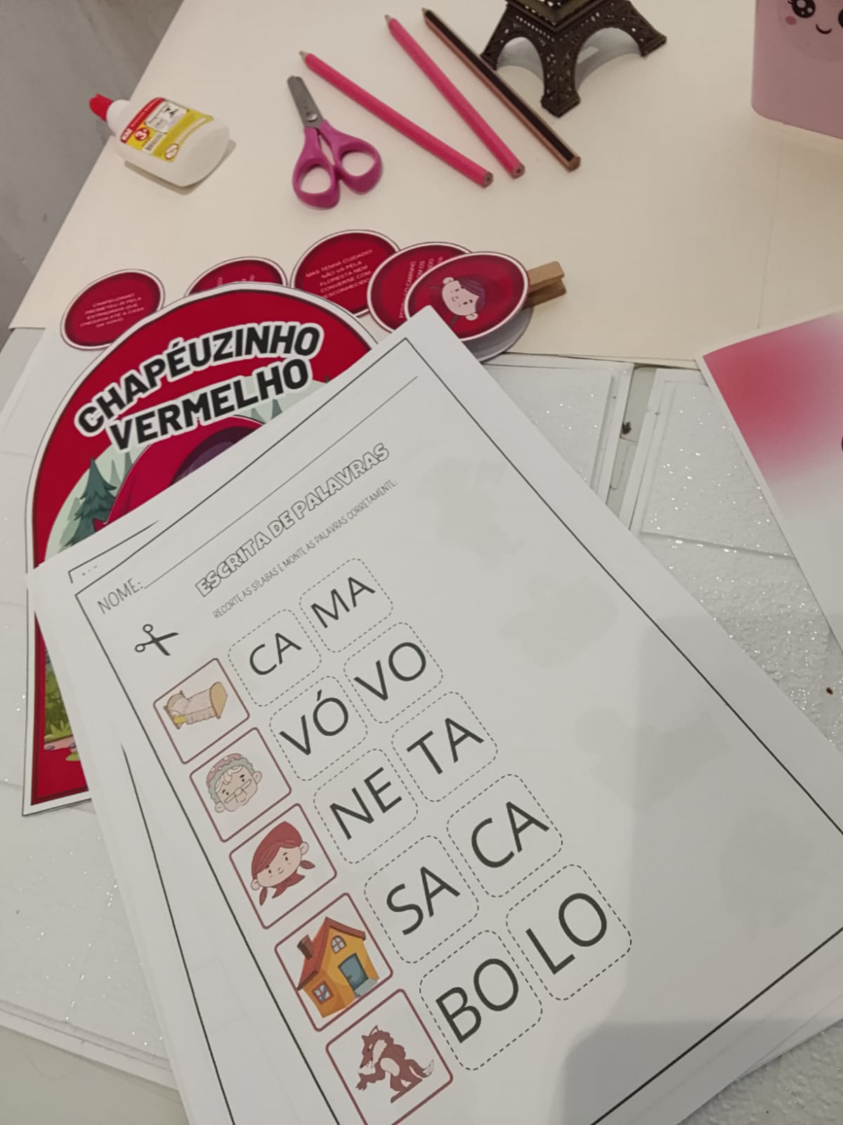 Luva Contação de História - Chapeuzinho Vermelho - Imagem 7