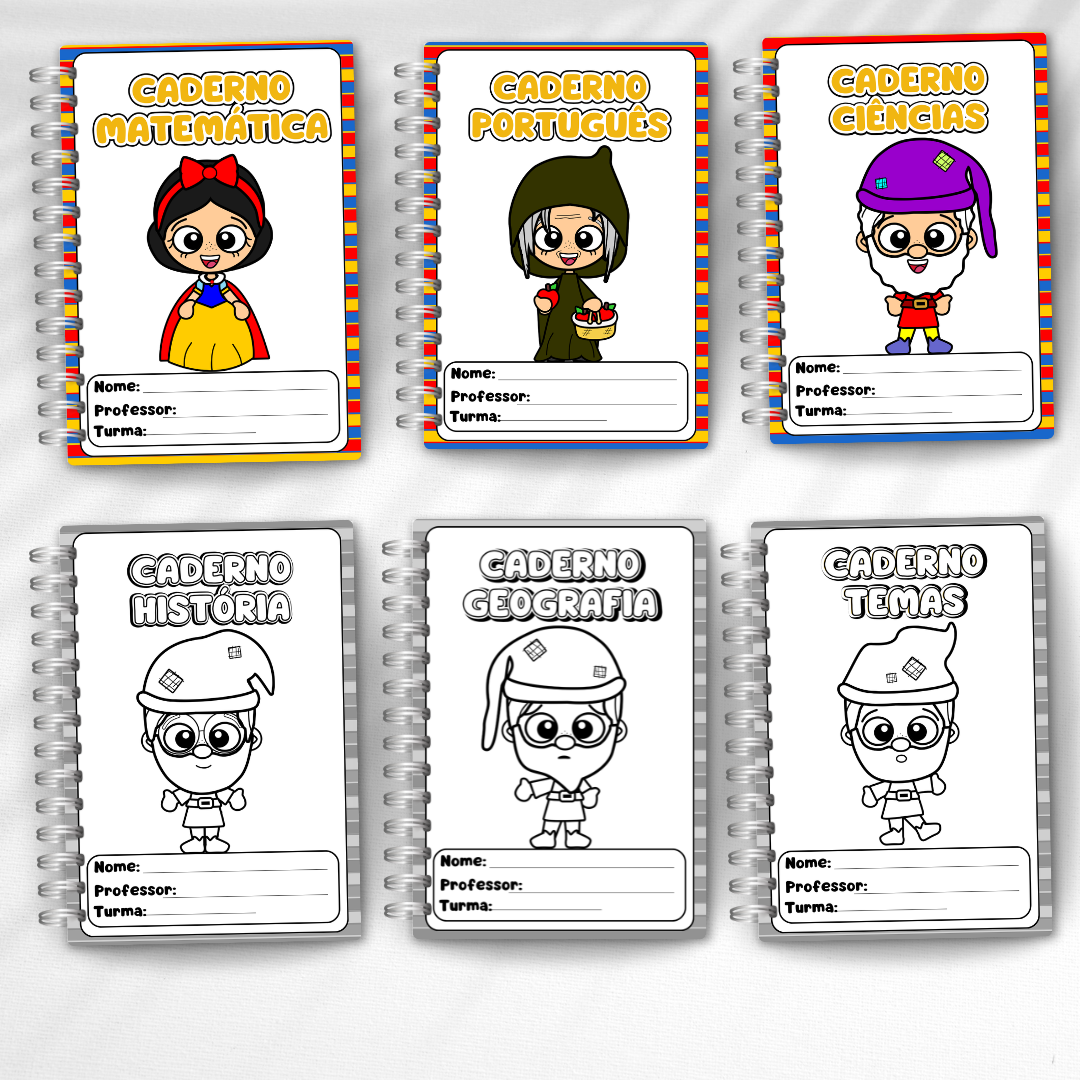 Capas de Caderno - Branca de Neve