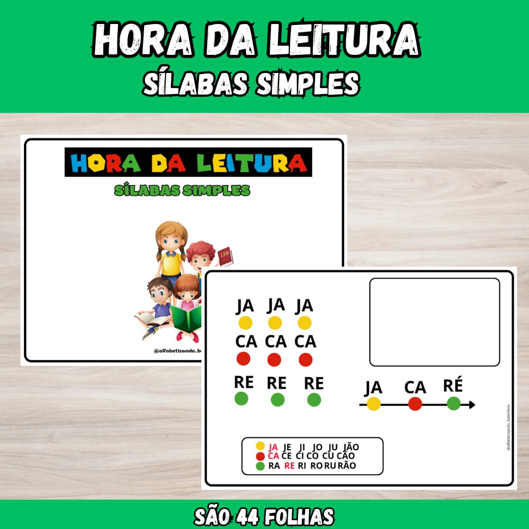 Hora da Leitura - Sílabas Simples