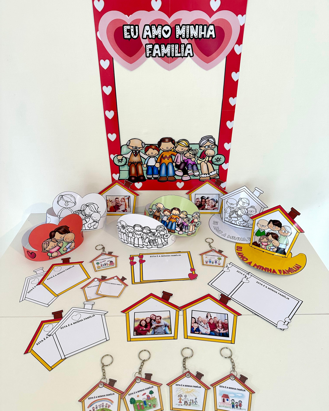 Kit Lembrancinhas e Moldura – dia da Família – Clube Alfabetinho