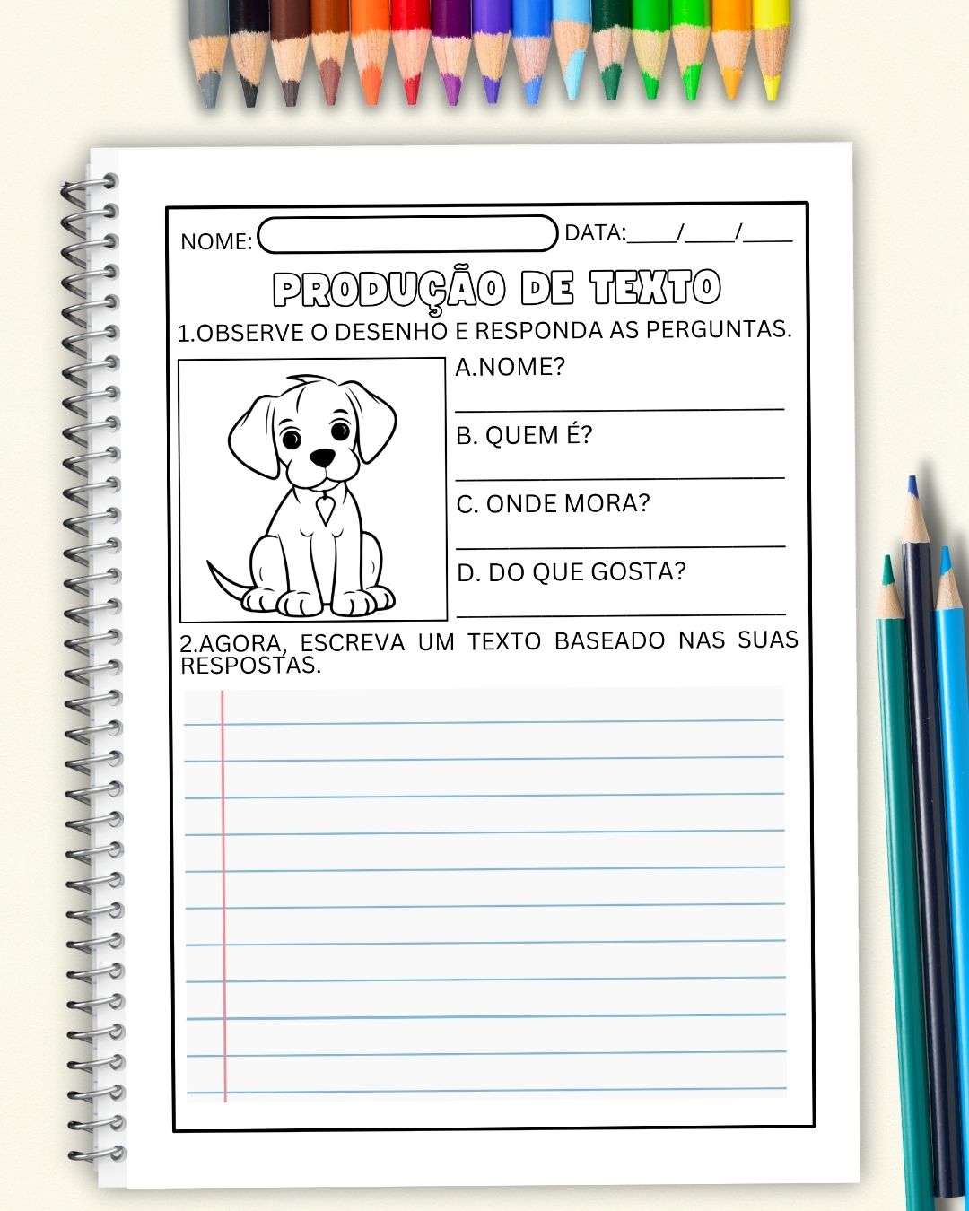 Caderno Produção de Texto – Clube Alfabetinho